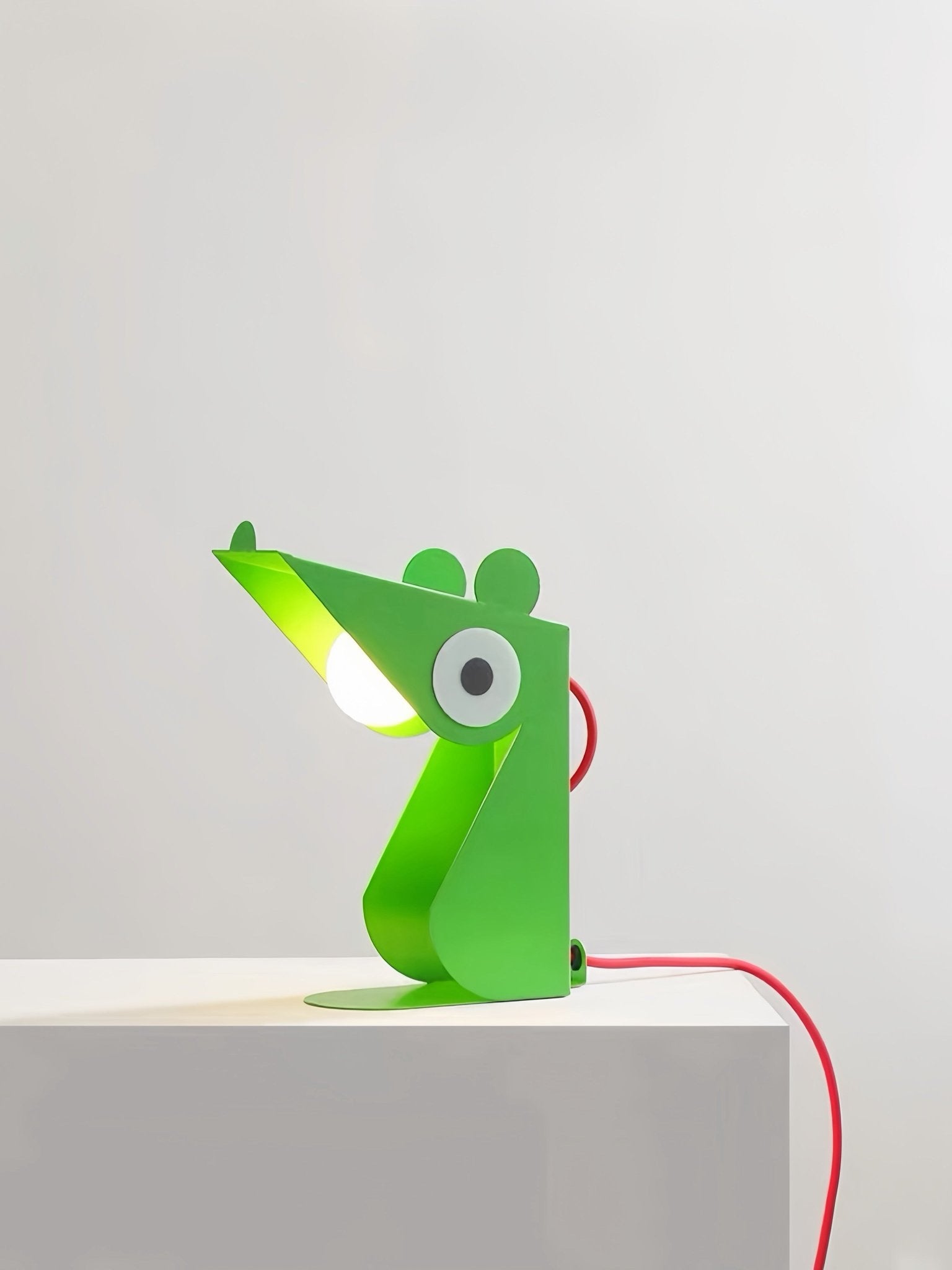 Whimsical Memphis mouse table lamp crafted from vibrant metal for study desks and bedside illumination