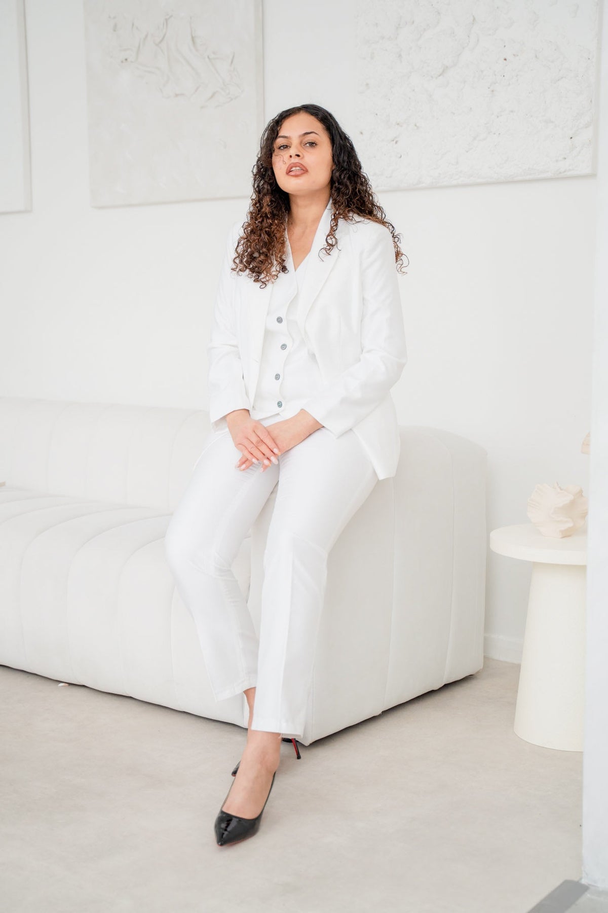 The snow white spark 3-piece pantsuit (UK size 12)-5