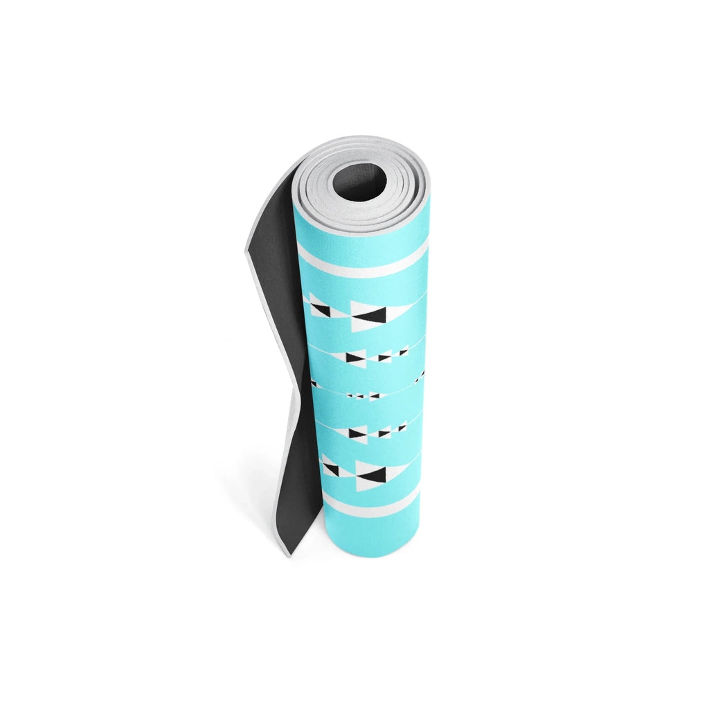 Cordelia rainbow yoga mat unrolled showcasing vibrant colors and 6mm thick non-slip textured surface — view 5