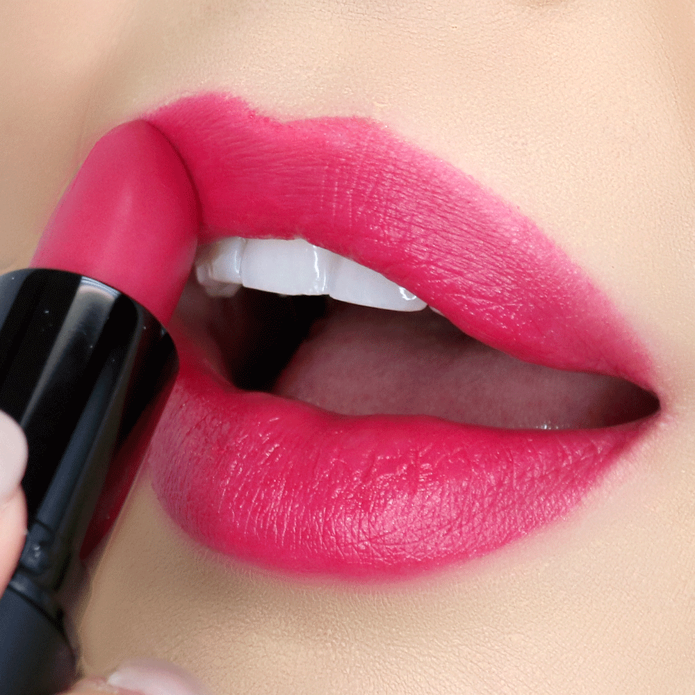 Velvet semi-matte lipstick tube in rich color showcasing smooth hydrating formula for natural clean beauty — view 21