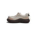 Women's chunky platform sneakers with vintage brogue detailing, cage laces, and mixed materials