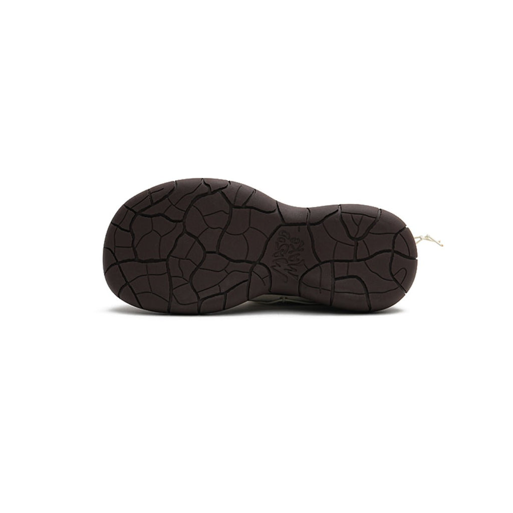 Women's chunky platform sneakers with vintage brogue detailing, cage laces, and mixed materials — view 5