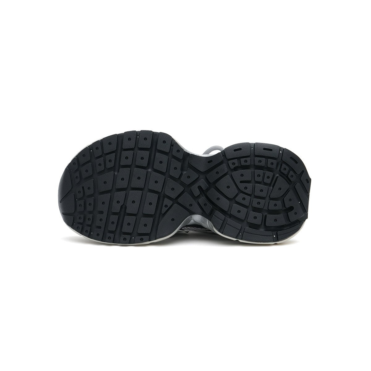 Women's chunky technical mesh running shoes with metallic overlays and thick cushioned midsole — view 5