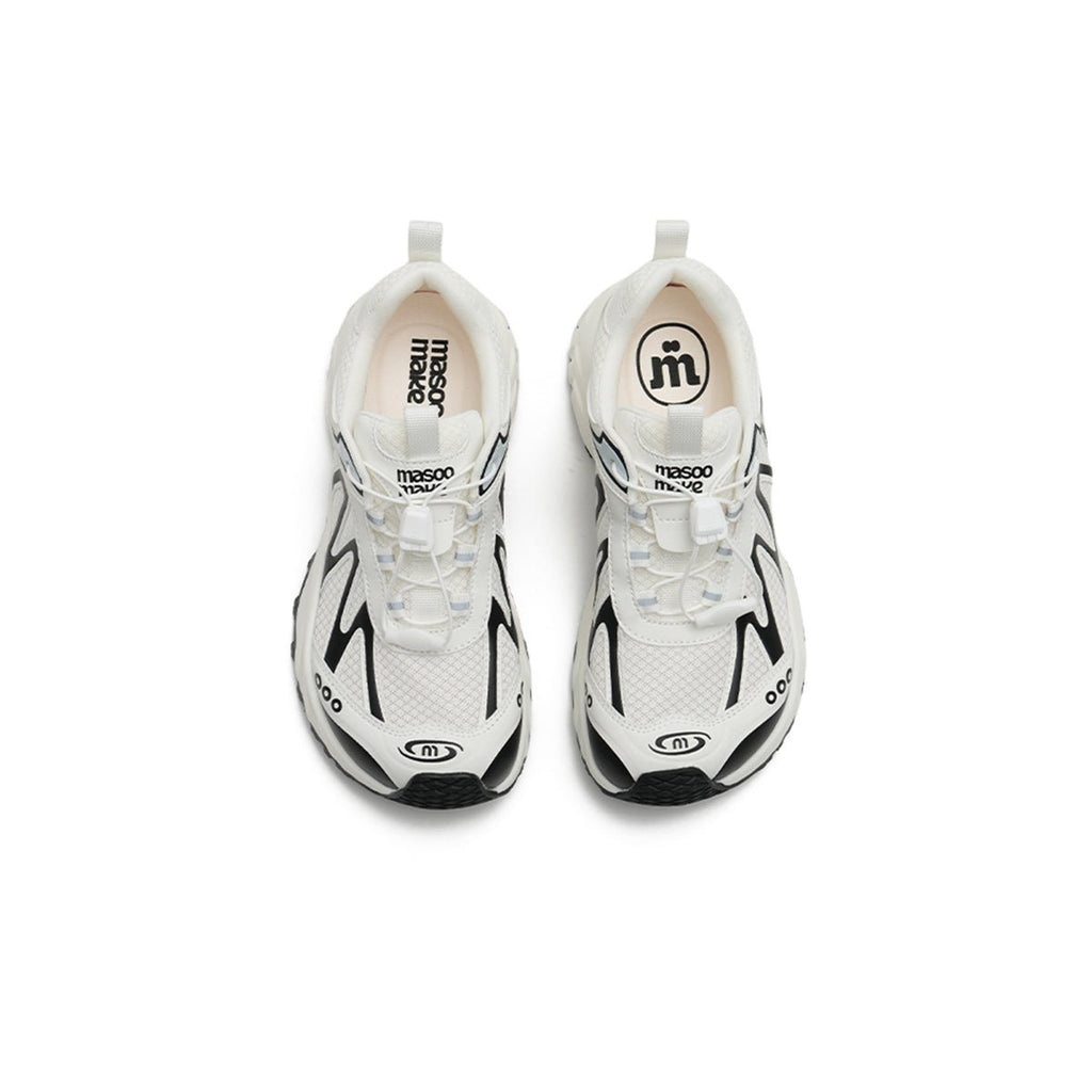 Women's chunky dad sneakers with breathable mesh upper and sculpted platform rubber sole — view 3