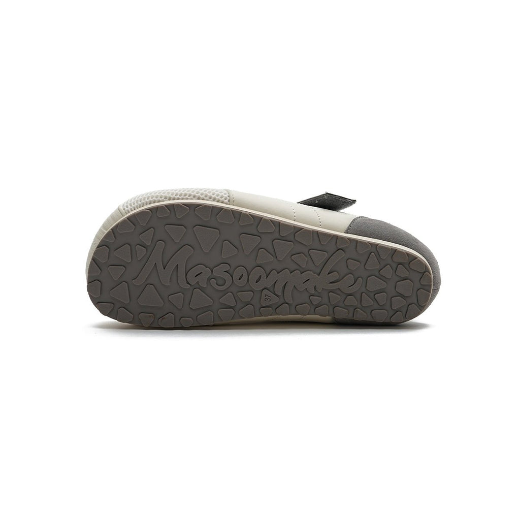 Women's mesh Mary Jane velcro flats in cream with breathable panels and sporty flat sole — view 5
