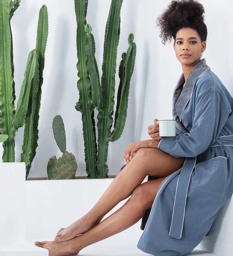 Women's Plush Microfiber Spa Robe-9