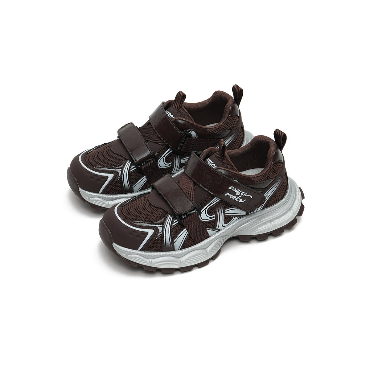 Women's Y2K chunky platform dad sneakers with breathable mesh, velcro straps, and trail runner rubber outsole — view 2