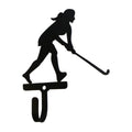 Wrought Iron Field Hockey Wall Hook Decorative Small
