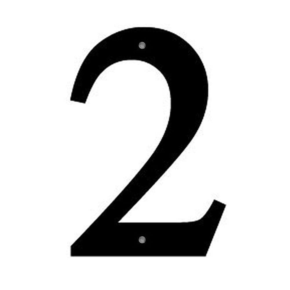 Wrought Iron House Number 2 Small 6 Inches