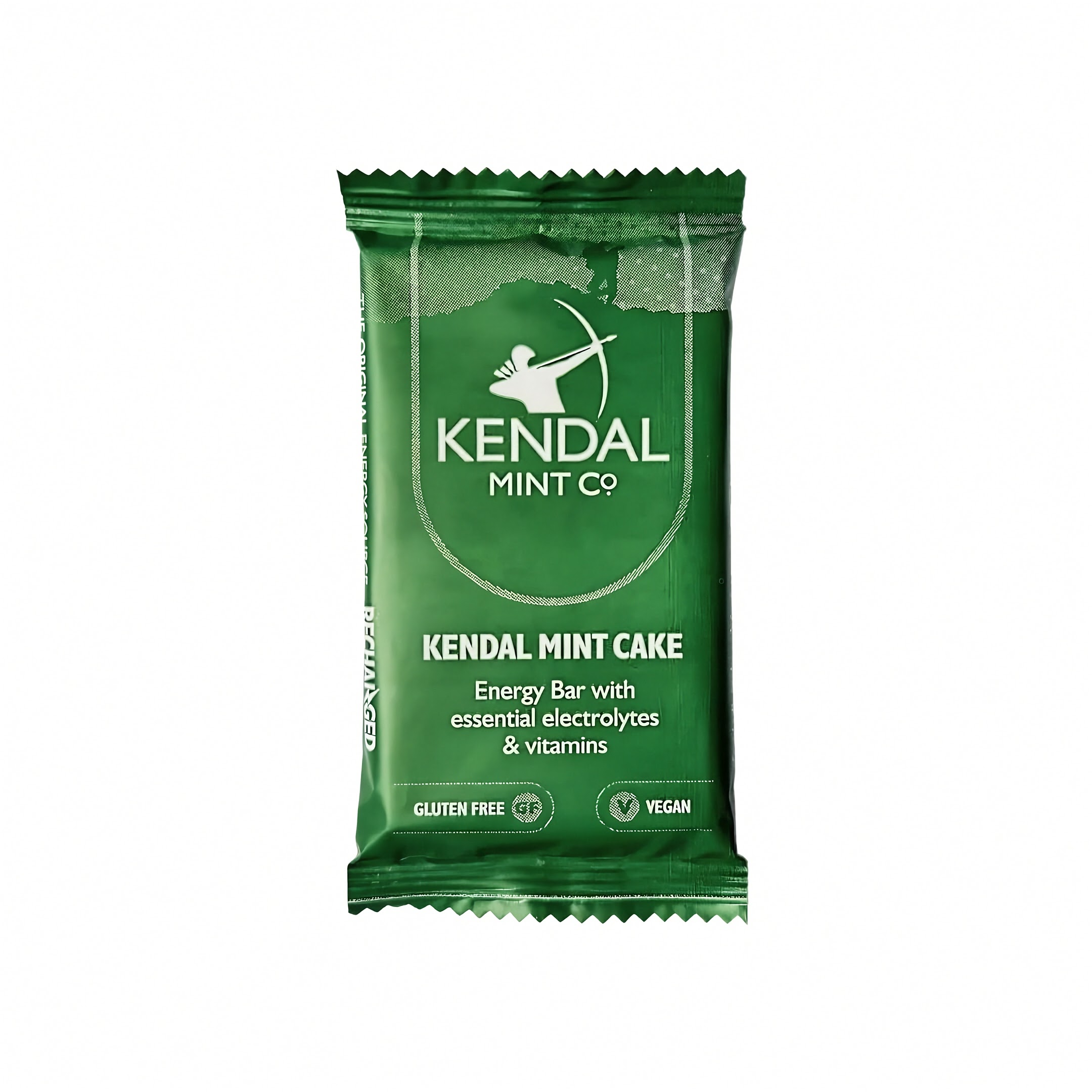 Kendal mint cake pocket energy bar in original packaging for outdoor adventure and endurance sports