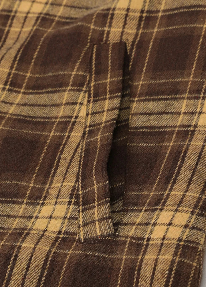 Women's full zip sherpa-lined flannel jacket with cozy fleece hood and functional pockets — view 4