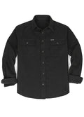 Men's lightweight flannel CPO shirt in double-brushed cotton with symmetrical flap pockets and curved hem.
