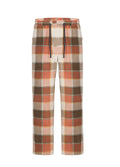 Women's soft fleece plaid pajama pants with drawstring waist and side pockets