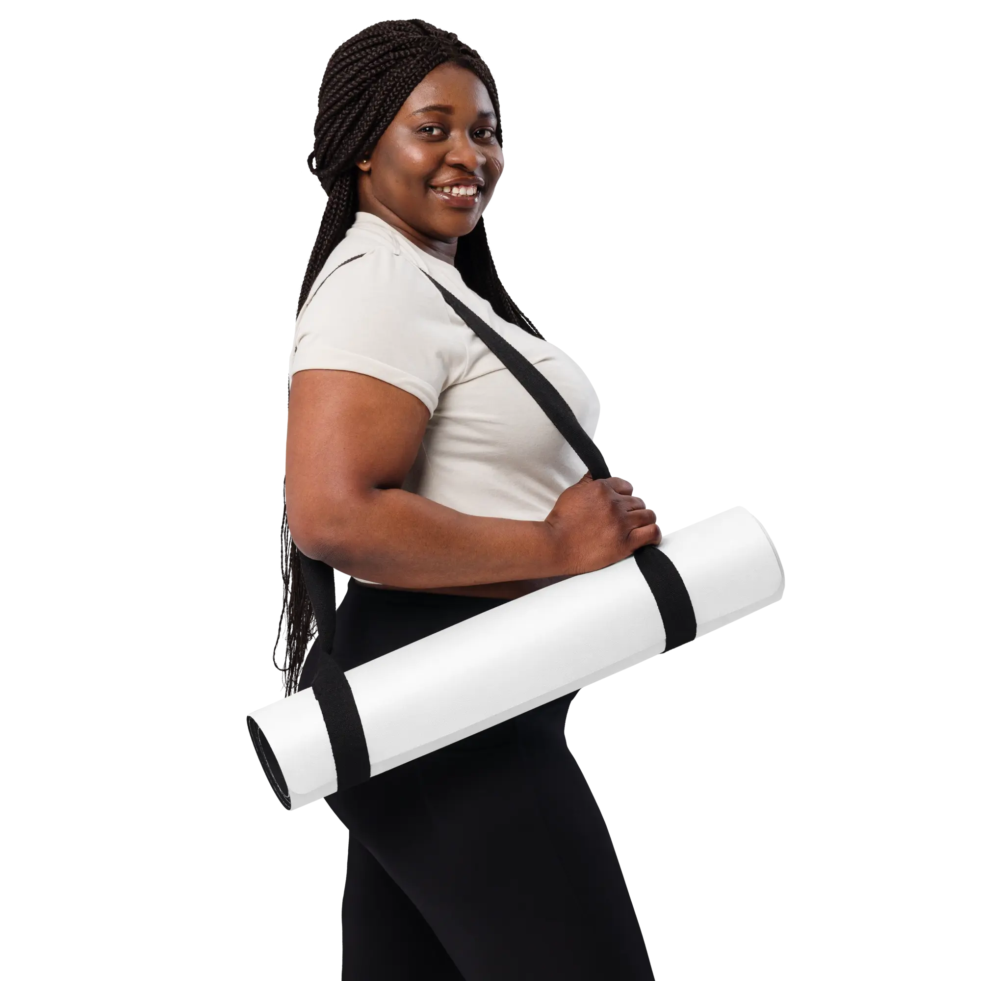 Eco-friendly mindfulness yoga mat with non-slip rubber bottom and soft microsuede top for fitness practice — view 3