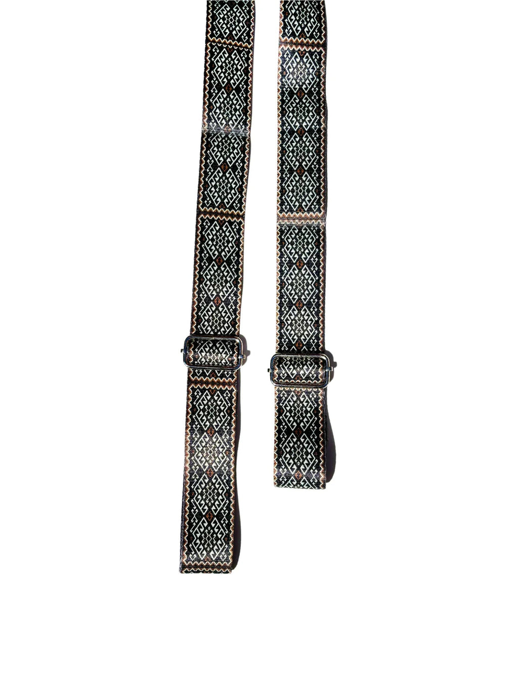 Moab Rocks yoga strap in warm brown organic cotton with durable metal D-ring buckles — view 2