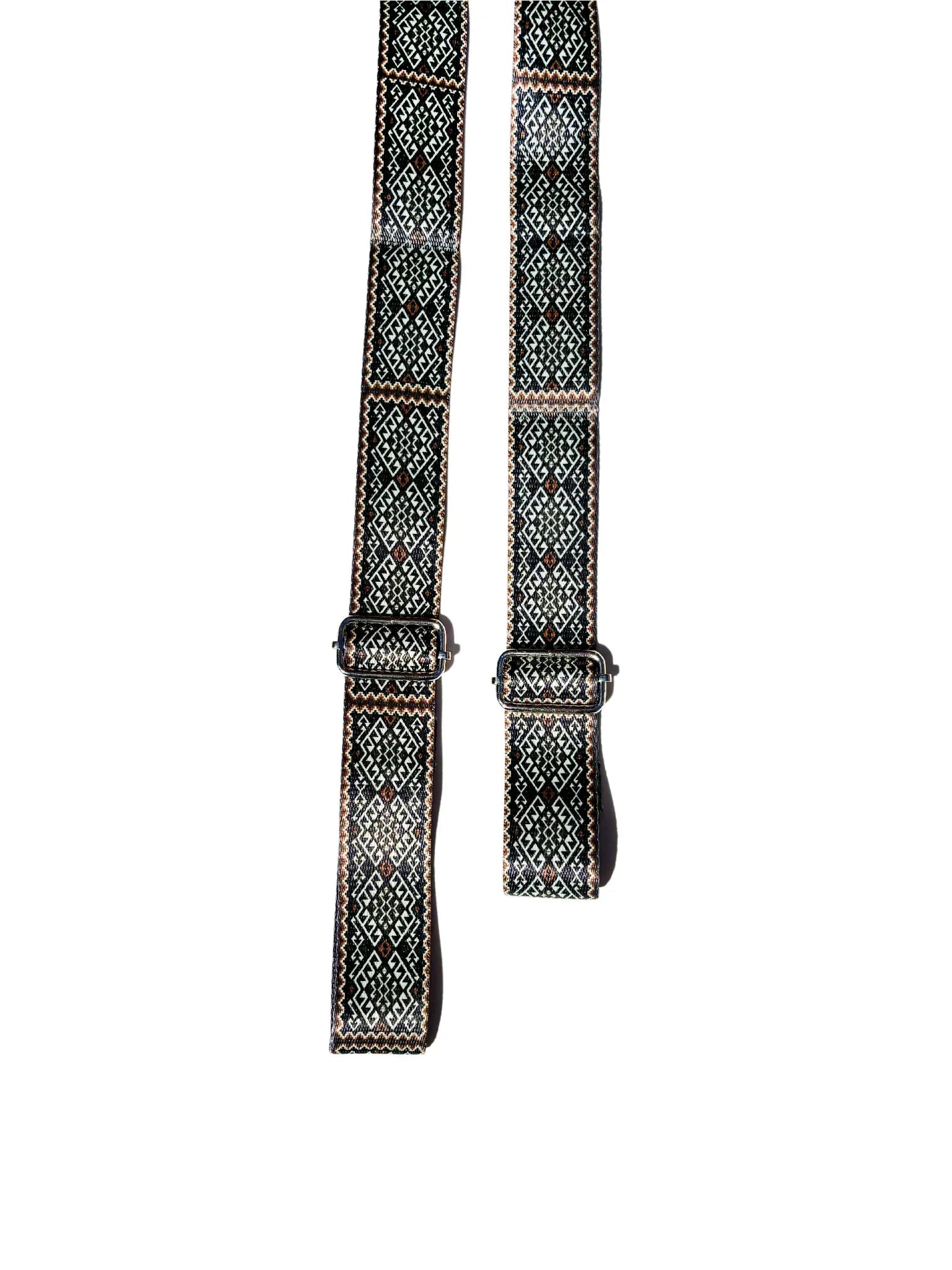 Moab Rocks yoga strap in warm brown organic cotton with durable metal D-ring buckles — view 2