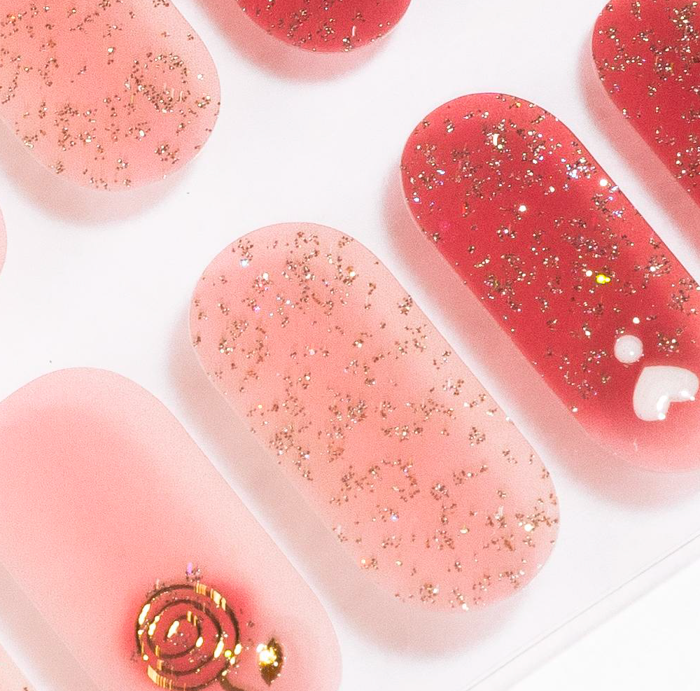 Heart Rose Gel Nails-1