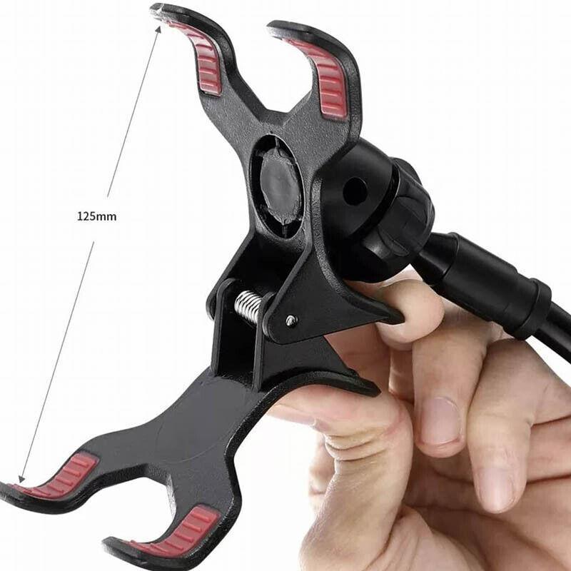 Adjustable flexible gooseneck phone and tablet mount with secure clamp for bed and desk use — view 3