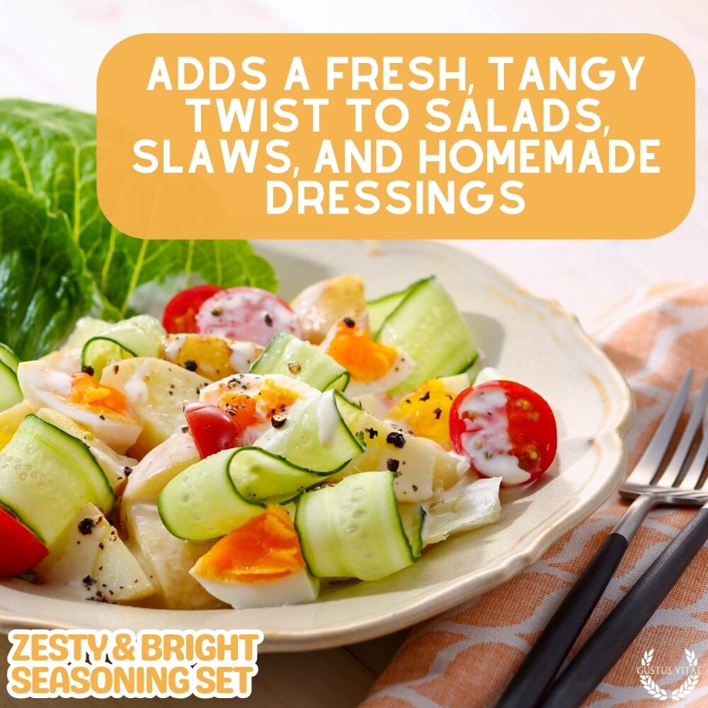 Zesty and bright gourmet seasoning set of six magnetic tins featuring all-natural artisanal spice blends — view 5