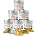 Zesty and bright gourmet seasoning set of six magnetic tins featuring all-natural artisanal spice blends