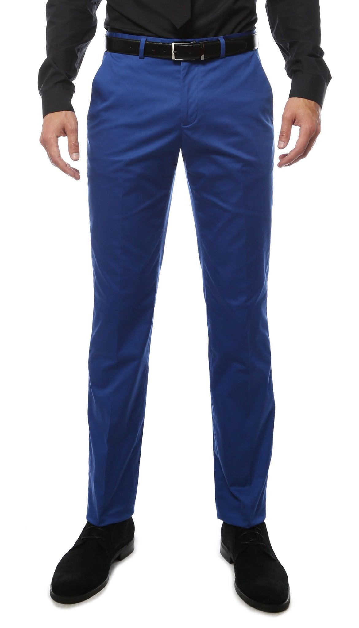 Zonettie Kilo Royal Blue Straight Leg Chino Pants-0