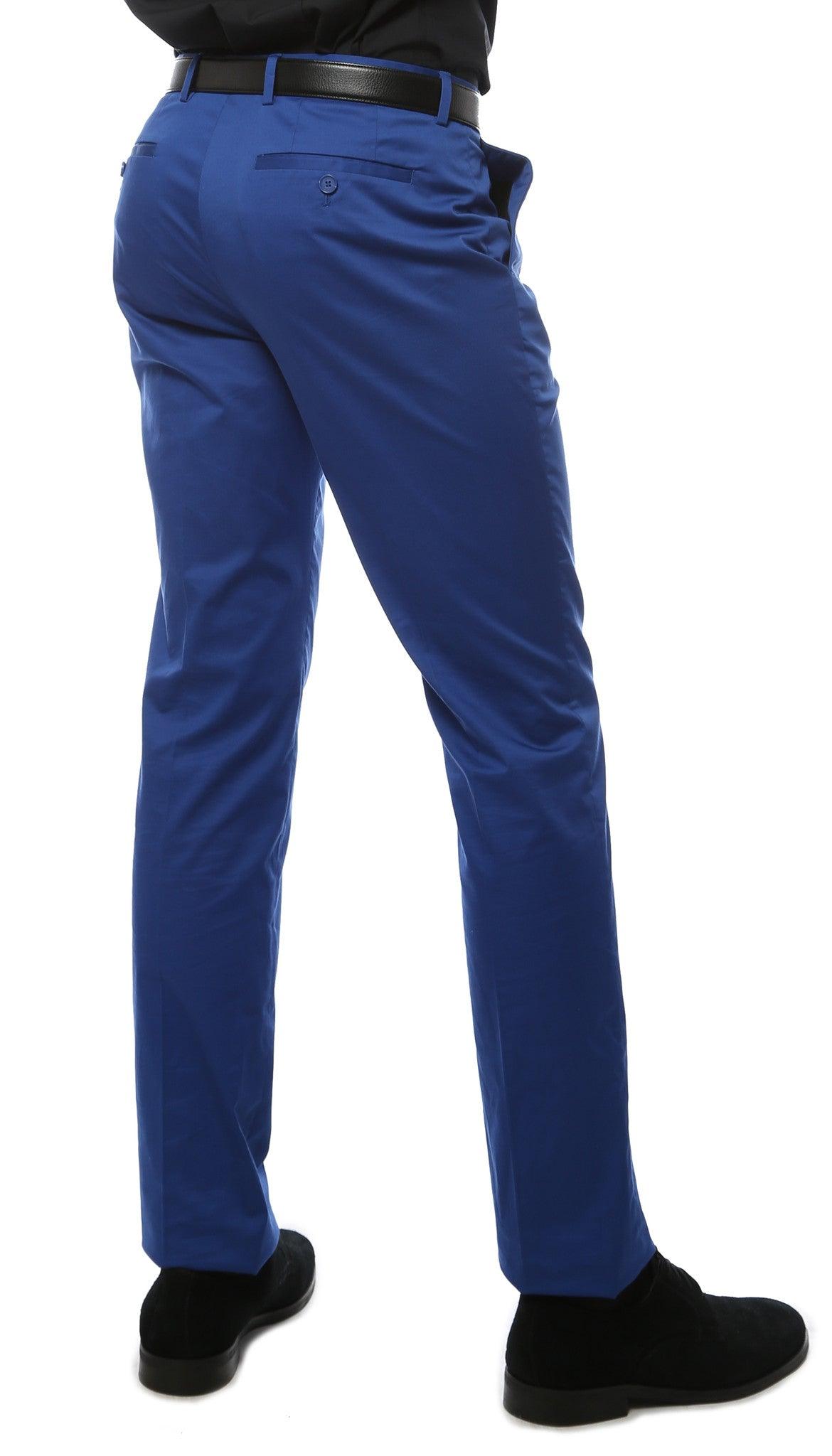 Zonettie Kilo Royal Blue Straight Leg Chino Pants-1