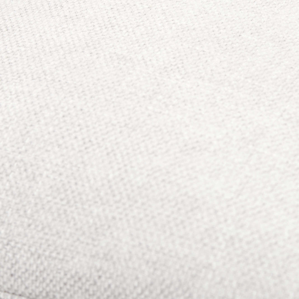 Contemporary square throw pillow in ivory, beige, and dove gray faux linen fabric — view 3